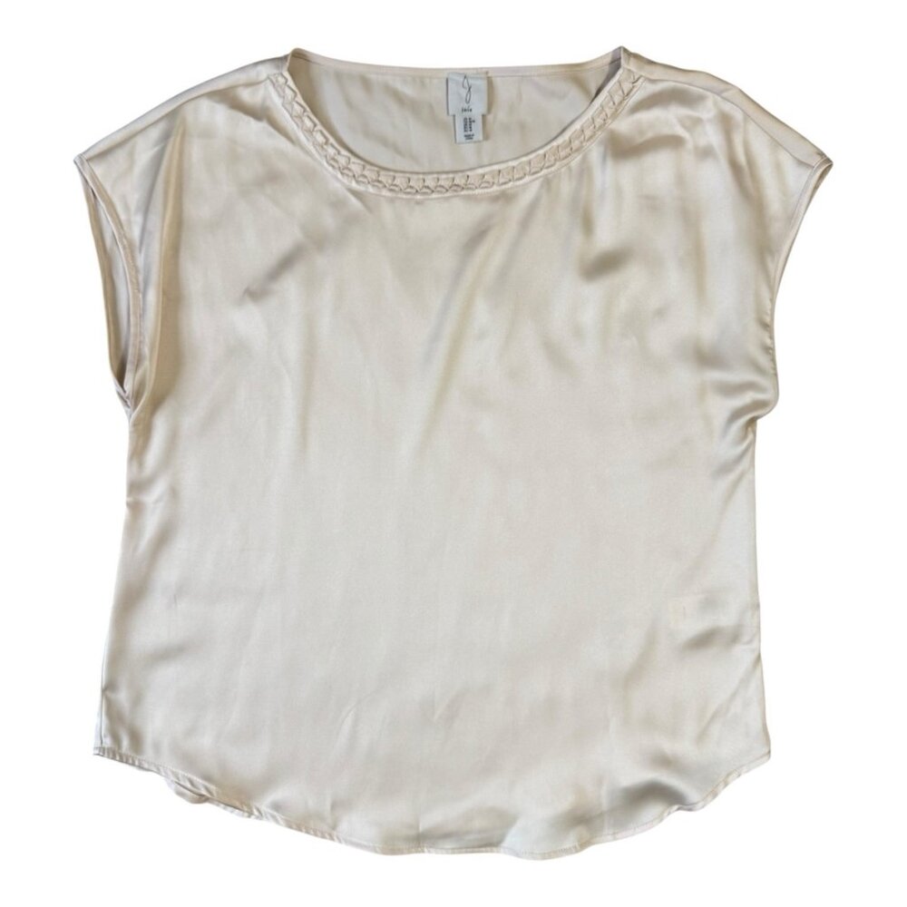 Joie Ivory Satin Blouse